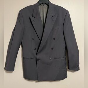 Men’s‎ Gray Double Breasted Pure Virgin Wool Suit Coat 40L